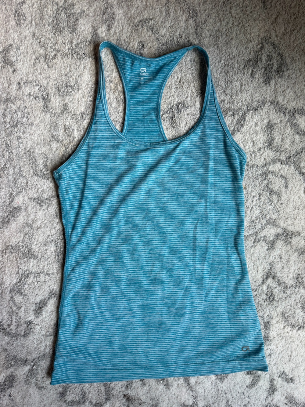 GAP Blue Striped Racerback Tank - Picture 2 of 3